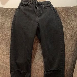 Top shop Jaime high rise jean. Black/Grey. Size 24